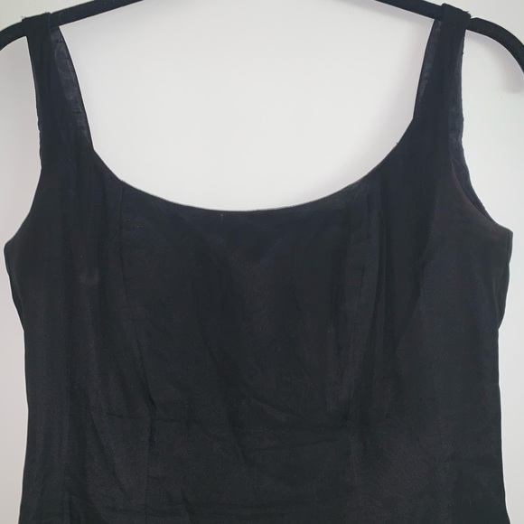 VINTAGE* Goregeous black silk wiggle dress - Picture 6 of 7